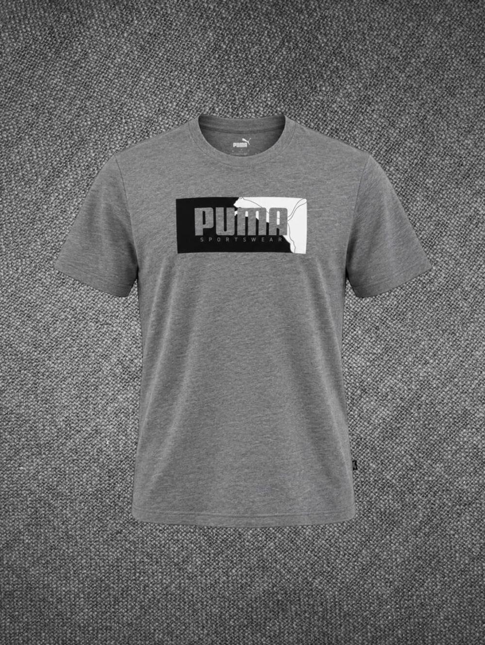 Puma Sportswear Graphic Logo T-Shirt Gray Men’s Medium
